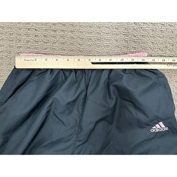 Vintage Y2K Adidas Track Pants Womens Medium Black Pink Straight Pull On Elastic - Picture 4 of 16